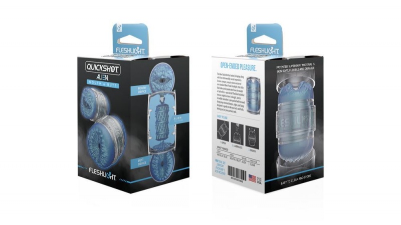 Fleshlight Quickshot Alien Butt/Mouth - Metallic Blue Freaks Male Masturbators | EGYPT 0254XQPIO