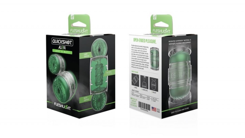 Fleshlight Quickshot Alien Lady/Butt - Metallic Green Freaks Male Masturbators | EGYPT 3691FQZMX